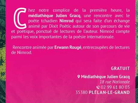 Festival "Et Dire Et Ouïssance" - Nimrod RENCONTRE