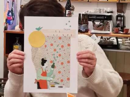 Atelier de collage avec Angela à La flemme