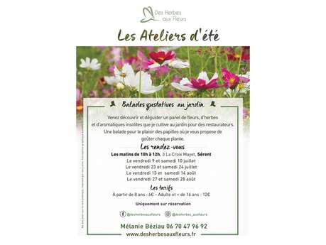 Balades gustatives au jardin Balades gustatives au jardin