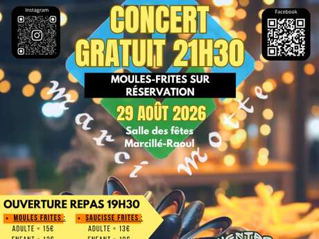 Concert (gratuit)  Moules/frites