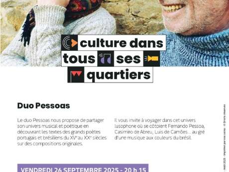 Culture dans tous ses quartiers : Duo Pessoas