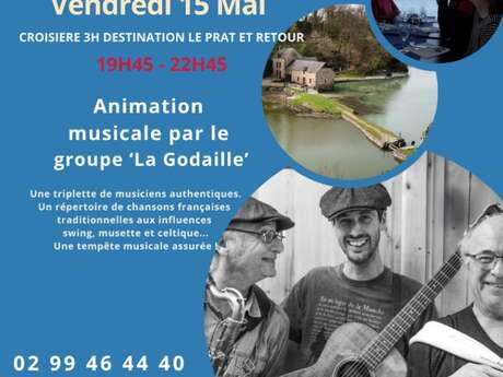 Croisière Chateaubriand destination Le Prat avec animation musicale