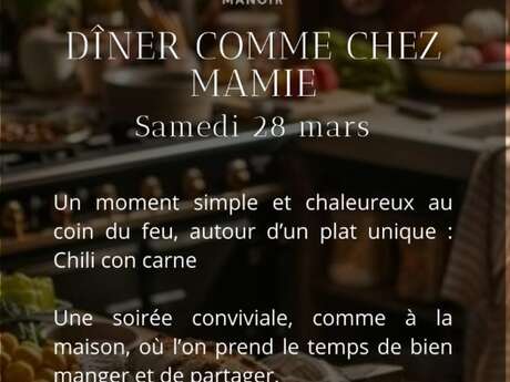 Dîner comme chez Mamie au Manoir des Douets Fleuris