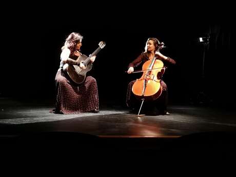 Duo Della, concert guitare, violoncelle – Sandrine Lefebvre, Béatrice Morisco | Château des Bretonnières