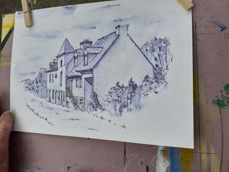Atelier de dessin en extérieur