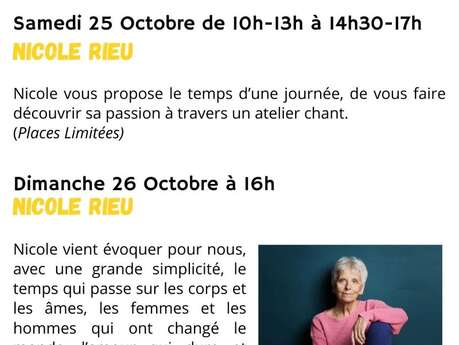 Atelier chant et concert de Nicole Rieu