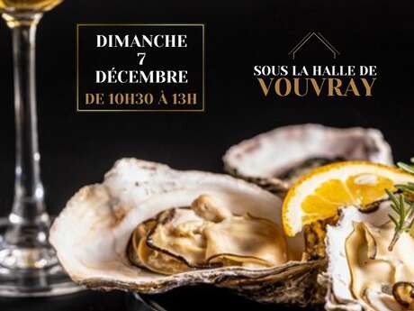 Fête huitres et vin blanc