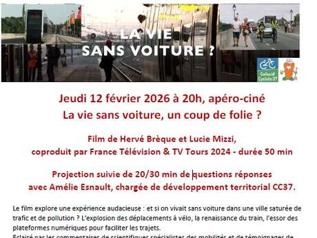 Apéro-ciné avec le film La vie sans voiture, un coup de folie ?