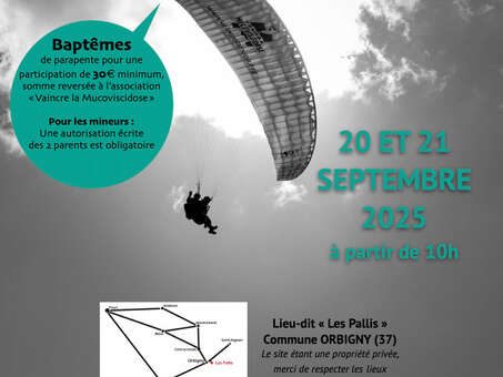 Baptêmes parapente pour vaincre la mucoviscidose