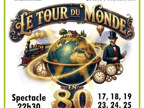 Spectacle nocturne "Le Tour du Monde en 80 jours"