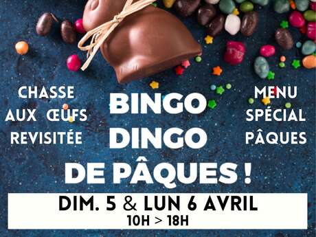 Bingo-Dingo de Pâques : Chasse aux œufs revisitée à la Cité Rétro-mécanique + Menu spécial Pâques
