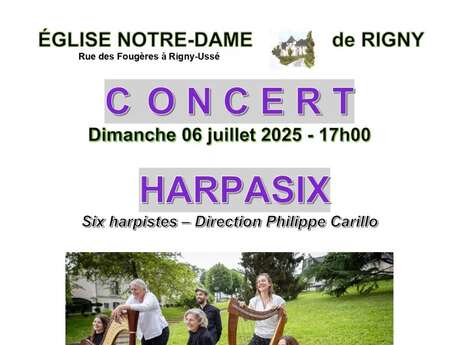 Concert Harpasix à l'Église Notre-Dame de Rigny-Ussé