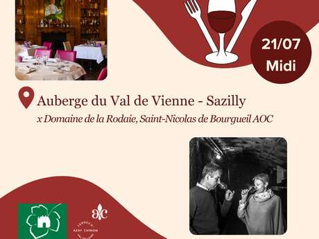 Les Vignerons passent à table à l'Auberge du Val de Vienne avec le Domaine de la Rodaie