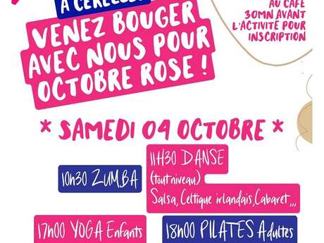 VENEZ BOUGER AVEC NOUS POUR OCTOBRE ROSE !