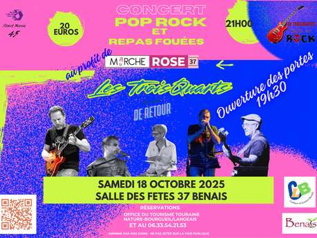 CONCERT Pop Rock avec le groupe « Les Trois Quarts »