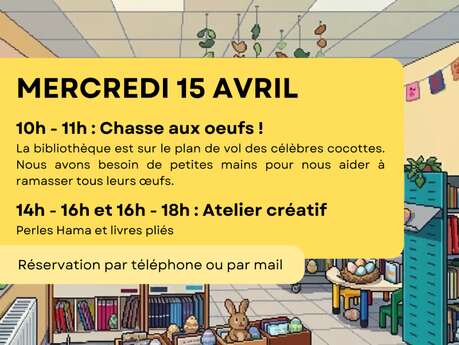 Chasse aux oeufs à L'Île aux Livres