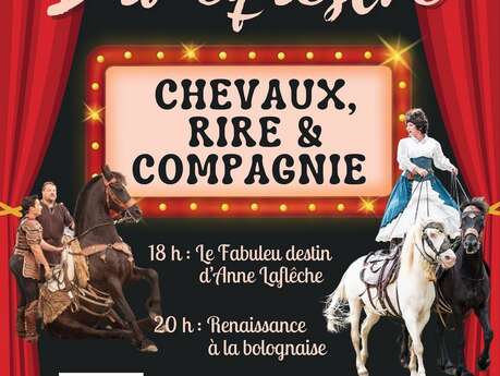 Duo théâtre équestre - Compagnie des Troubadours débridés