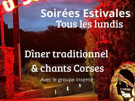 Soirée chants corses à l'Auberge U Sirenu