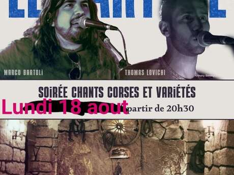 Soirée chants corses et variétés au restaurant Le Sartène