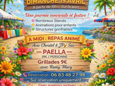 Marché festif sur le port de Tizzano