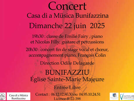 CONCERT DE LA "CASA DI A MÜSICA BUNIFAZZINA"