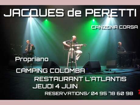 Soirée chansons corses avec Jacques de Peretti au Camping Colomba