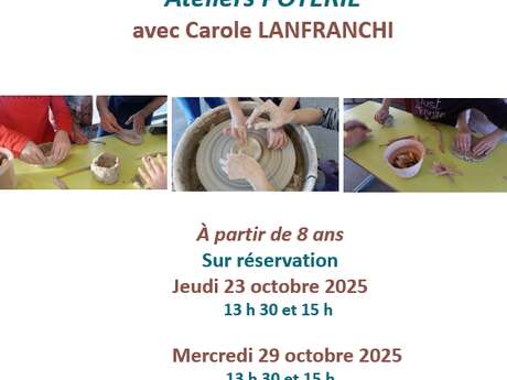 L'Automne au Musée : Ateliers Poterie avec Carole Lanfranchi