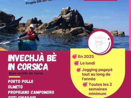 Jogging Pagaye avec Abbartello Kayak "Bien vieillir en Corse"