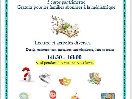 Ateliers du Mercredi à la Médiathèque de Propriano
