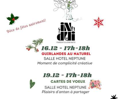 Ateliers Parentalité – Guirlandes et Cartes de Vœux au Naturel