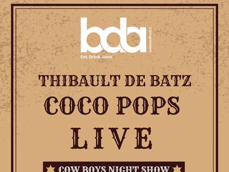 Soirée Cow Boys Night Show avec DJ Thibaut de Batz et Coco Pop's au BDA
