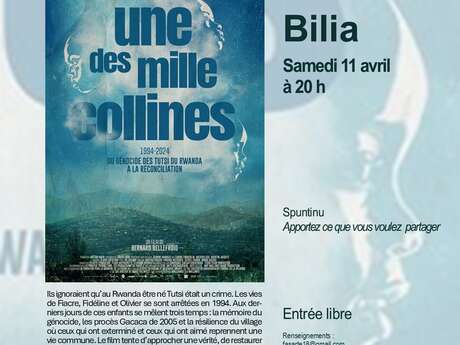 Ciné-village à Bilia : Projection du film "Une des mille collines"