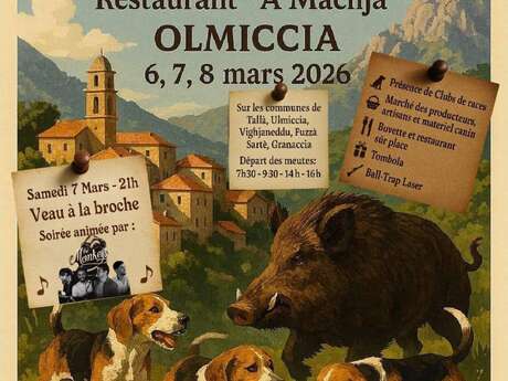 Week-end festif à A Machja : Brevet National de Chiens Courants, marché artisanal et soirée animée