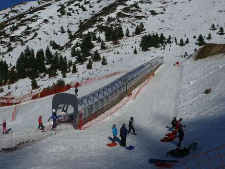 Espace luge à la station de Goulier
