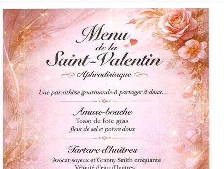 Menu St Valentin - Face Al Mar