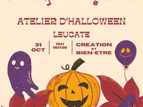 Atelier d'halloween à Leucate avec Luminelle art