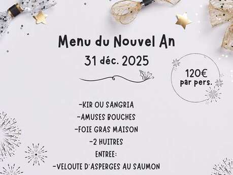 Menu du nouvel an Izys Restoboutic