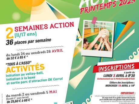 ESPACE JEUNES "SEMAINES ACTION PRINTEMPS 2023"