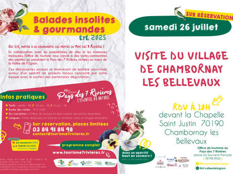 Visite du village de Chambornay Les Bellevaux