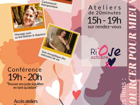 Après-midi bien-être et conférence le soir au CCSL Rioz le 18/10