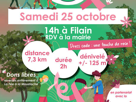 Marche rose de 7,5 km à Filain le 25/10