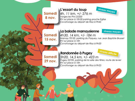 L'agenda du Rando club Pays des 7 Rivières