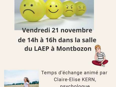 Temps d'échange sur les émotions à Montbozon