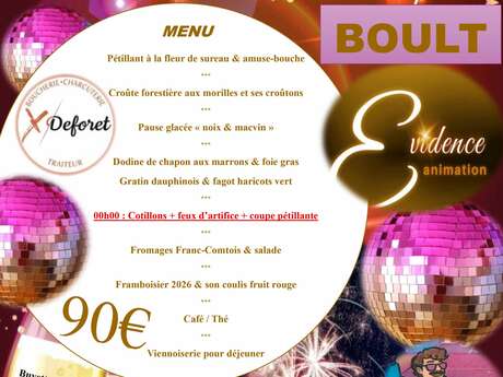 Soirée réveillon 31 décembre à Boult