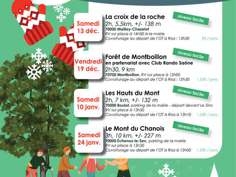 L'agenda du Rando club Pays des 7 Rivières