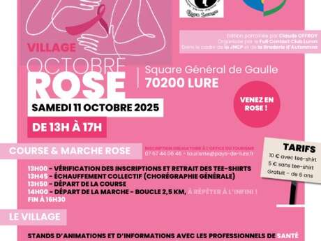 OCTOBRE ROSE : course et marche rose