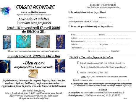 Stages peinture à Rioz