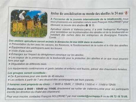 Sensibilisation au monde des abeilles à Vallerois-Lorioz