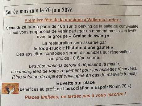 Soirée musicale à Vallerois-Lorioz