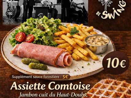 Assiette comtoise pour l'occasion de la soirée musicale de Vallerois-Lorioz.
